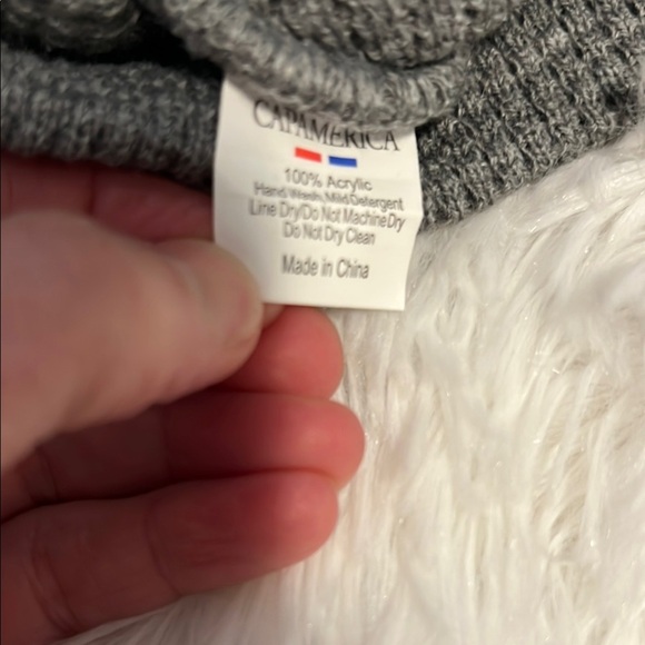 Fireball Shot Heather Gray Ribbed Knit Slouchy Beanie - Picture 2 of 3